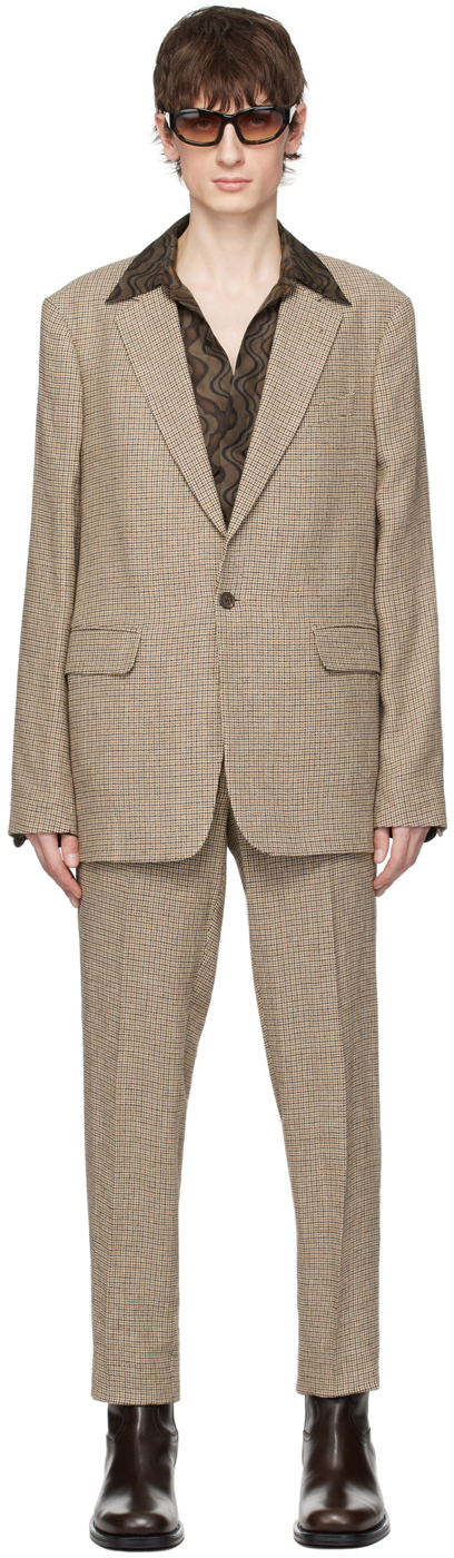 Tan Houndstooth Suit