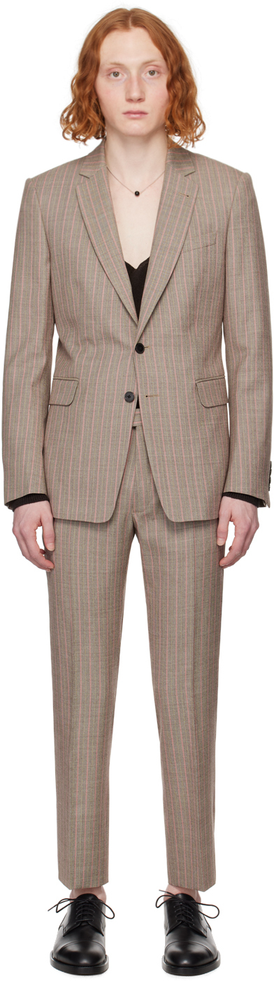 Dries Van Noten Brown Slim Fit Suit In 703 Brown