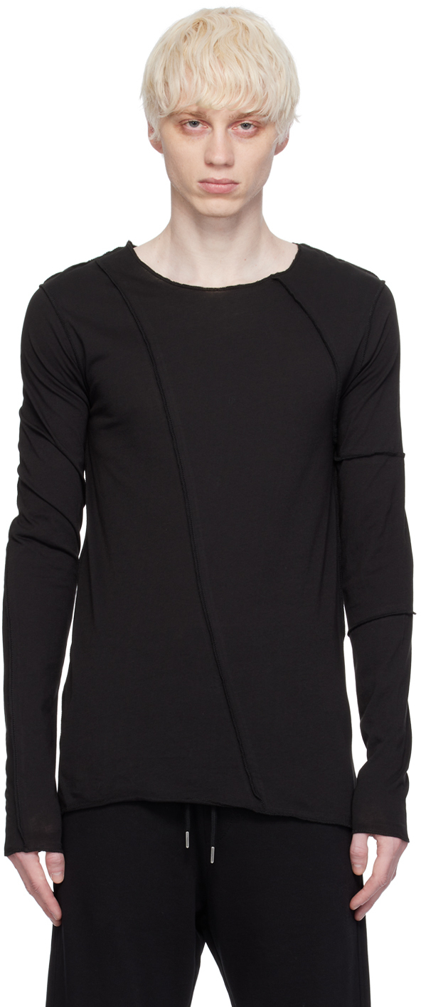 Dries Van Noten: Black Dropped Shoulders T-Shirt