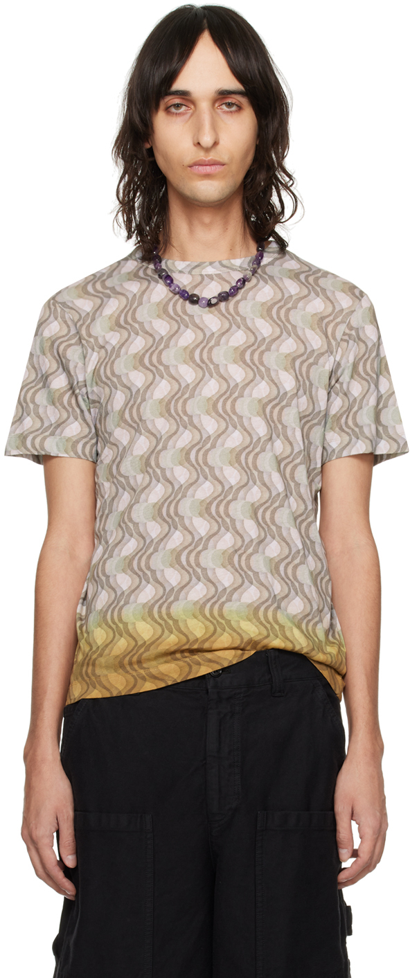 【関税込み】Dries Van Noten ベージュ ハンドダイ Tシャツ 関税込み】Dries Van Noten ベージュ ハンドダイ Tシャツ DRIES