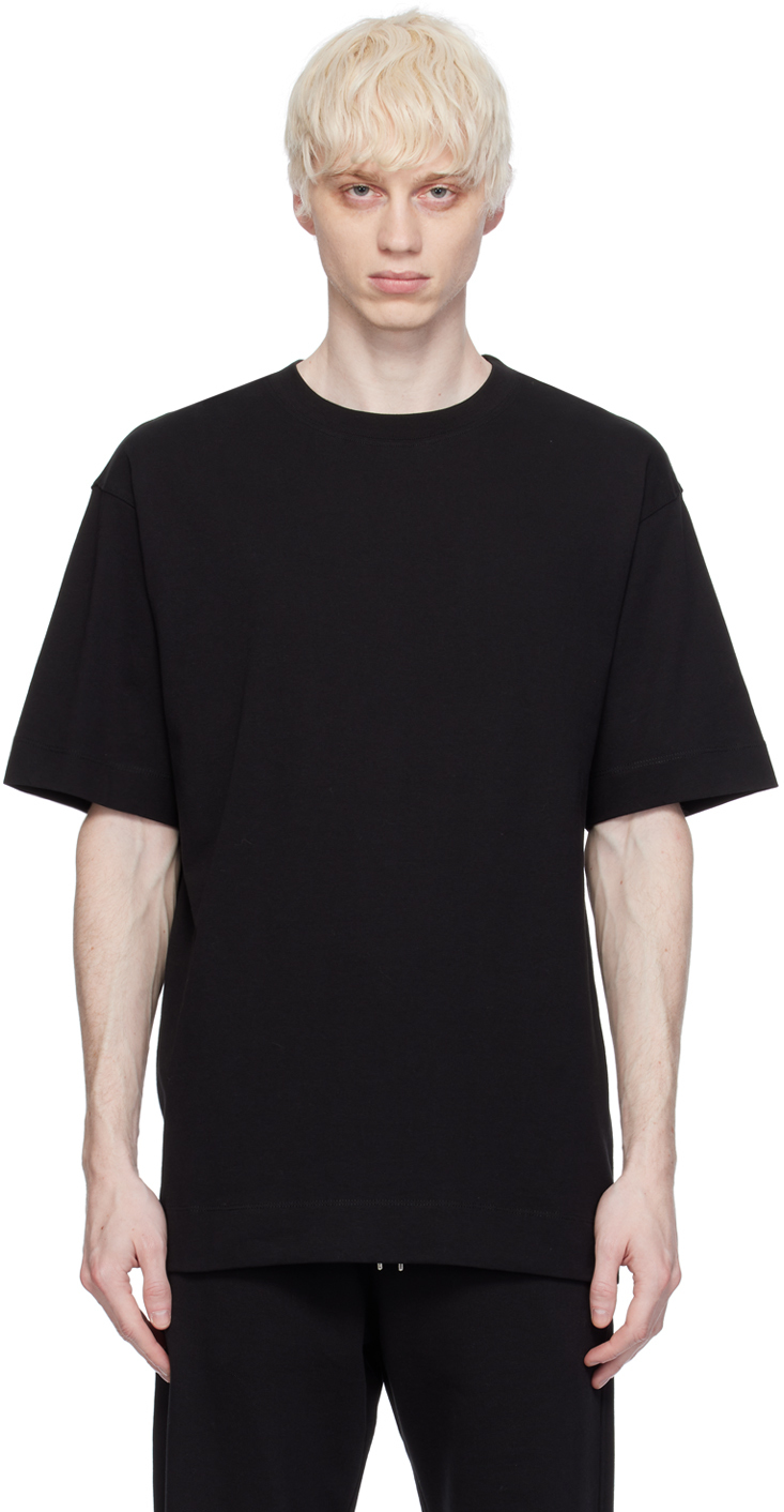 Dries Van Noten: Black Dropped Shoulders T-Shirt