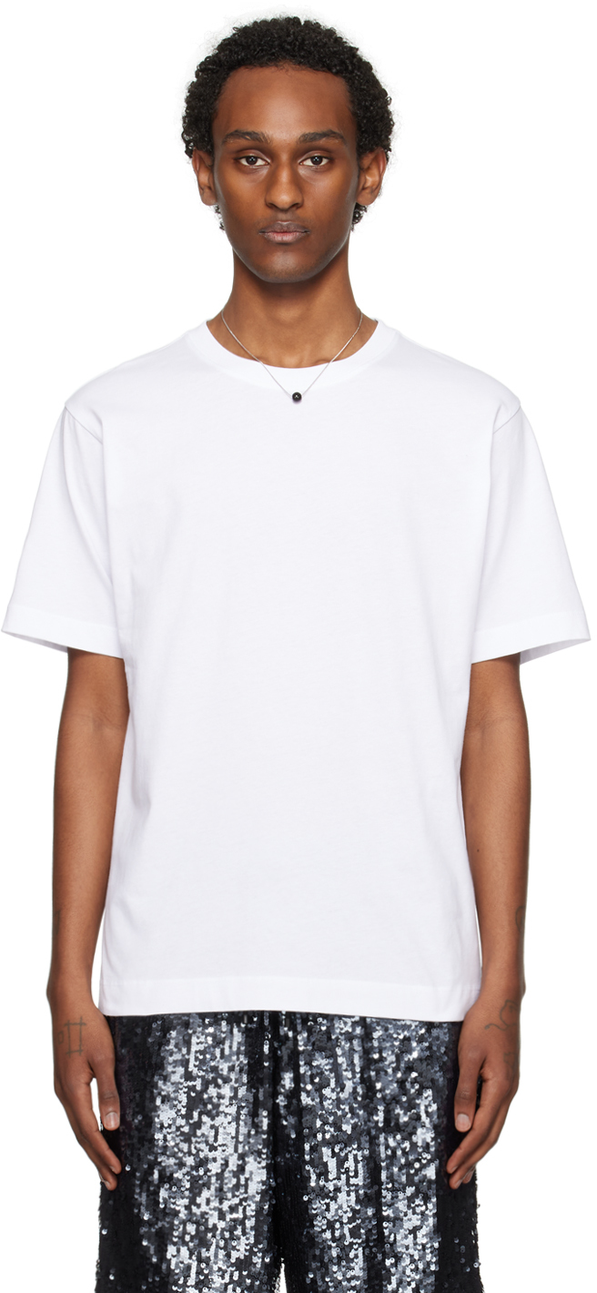 Dries Van Noten White Regular Fit T-shirt In 1 White