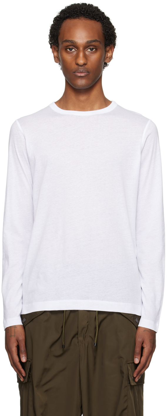 White Crewneck Long Sleeve T-Shirt