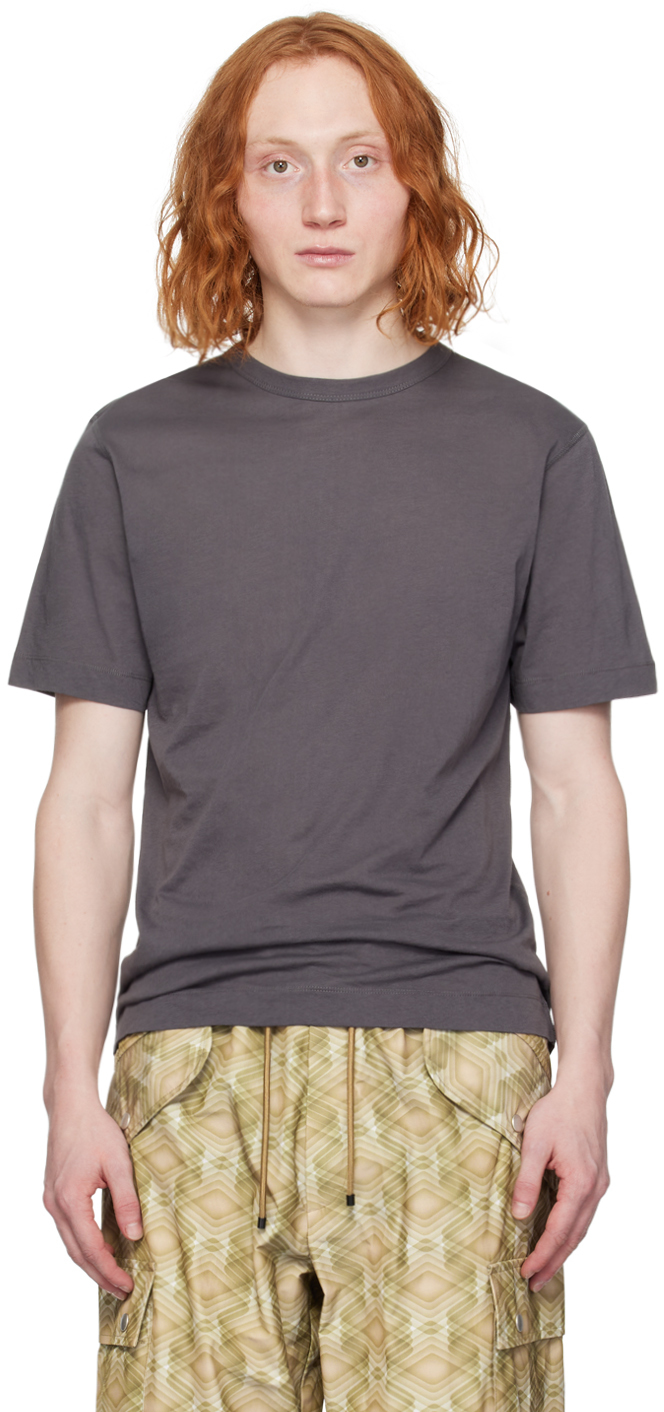 Dries Van Noten Gray Crewneck T-shirt In 802 Grey