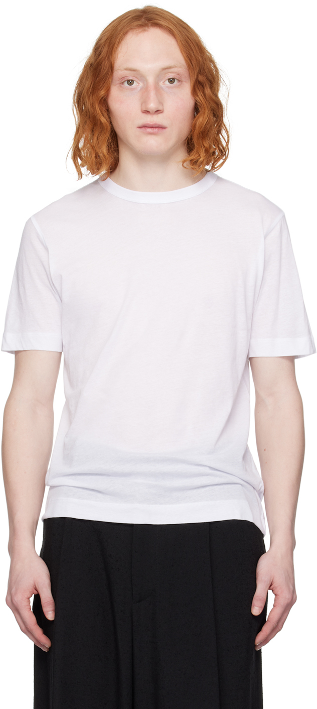 Dries Van Noten White Crewneck T-shirt In 1 White