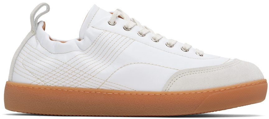 Shop Dries Van Noten White Quilted Sneakers In 001 White