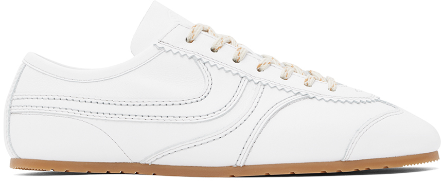 Dries Van Noten White Leather Trainers In 001 White