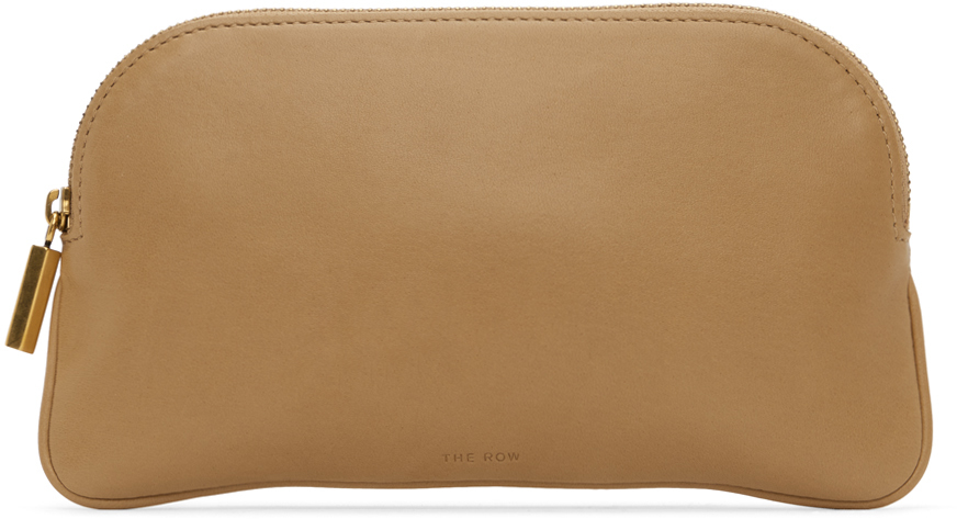Shop The Row Beige Ew Circle Pouch In Cream Ang