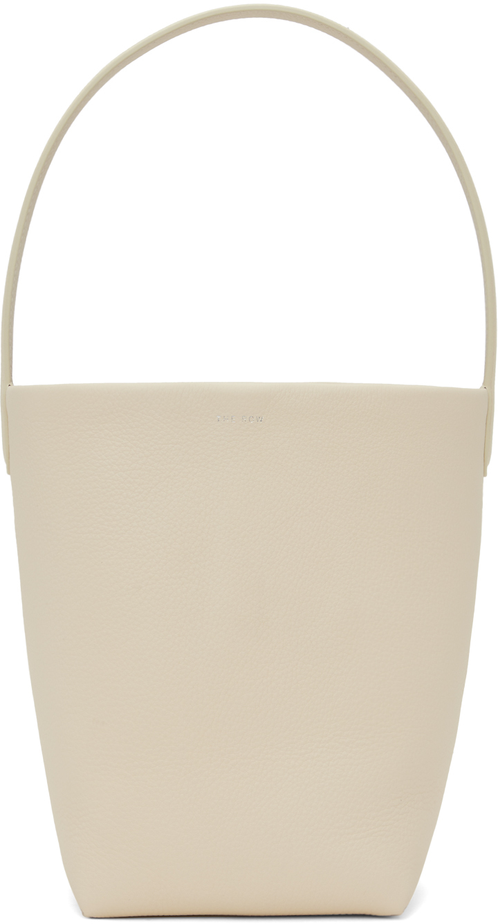 The Row Off-white Small N/s Park Tote In Ivory Pld