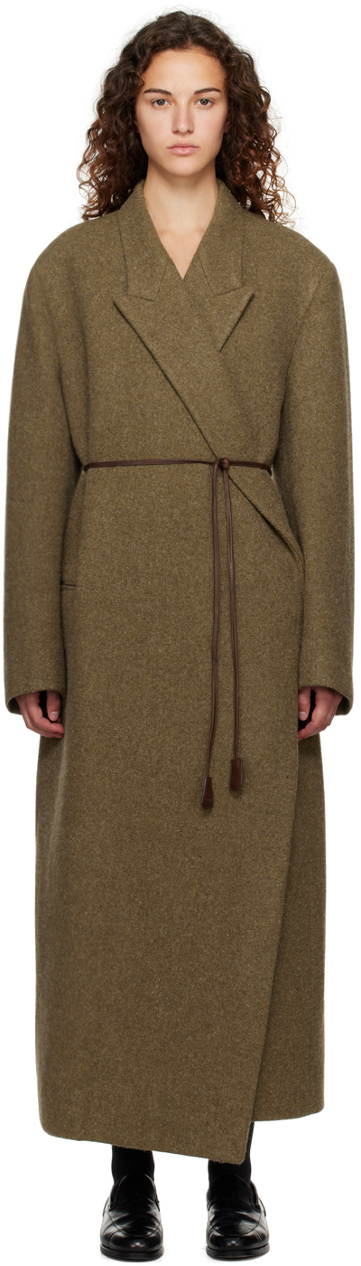 Shop The Row Brown Dhani Coat In Brown Grass