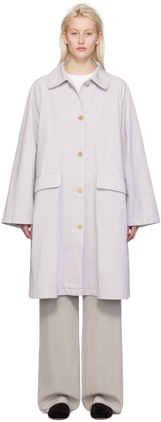 Shop The Row Gray Garth Trench Coat In Light Grey