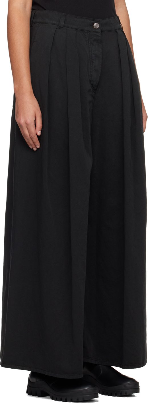 The Row Criselle Pleated Wide-leg Jeans In Black