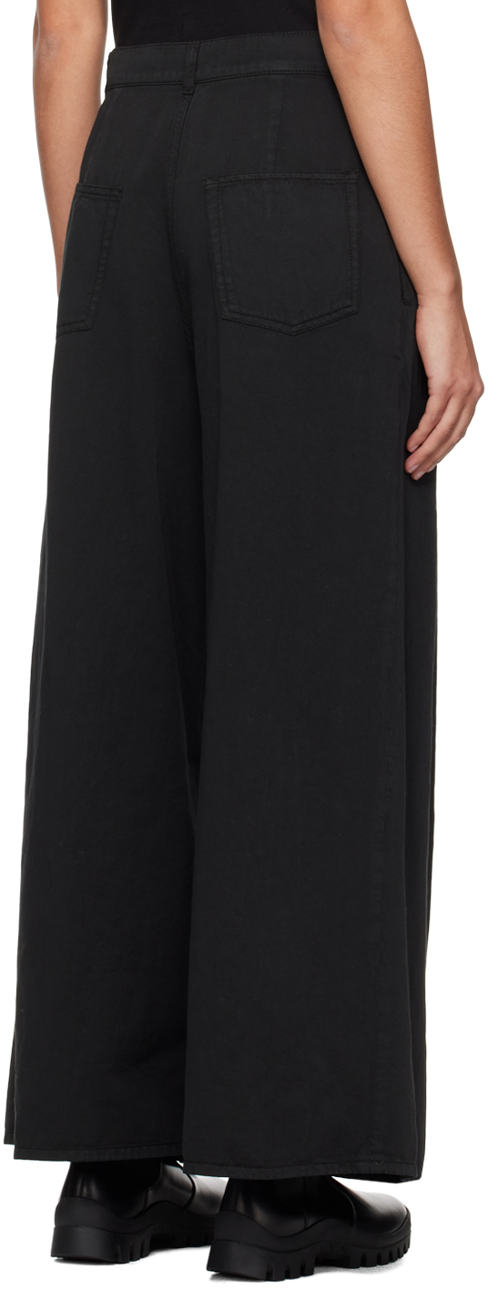 The Row Criselle Pleated Wide-leg Jeans In Black