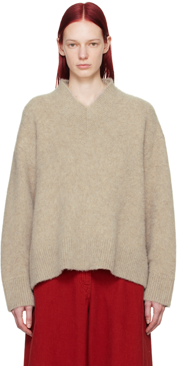 The Row: Taupe Fayette Sweater | SSENSE