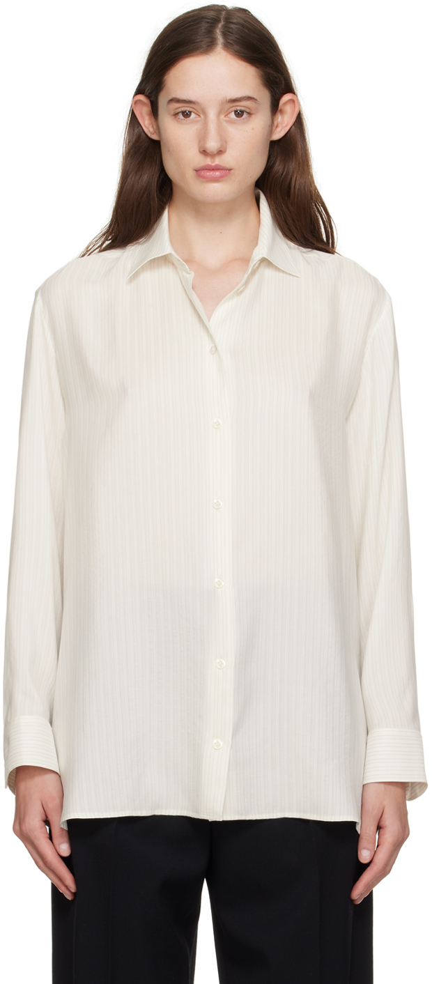 The Row White Sisilia Shirt SSENSE