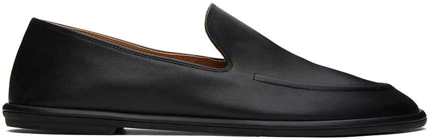 The Row Black Canal Loafers