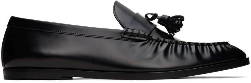 The Row Black Tassle Loafers