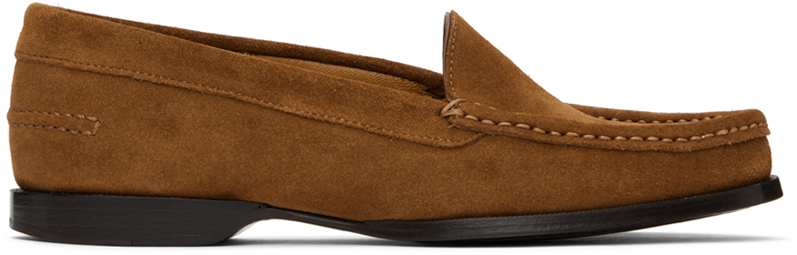 The Row Ruth Suede Loafers In Bark