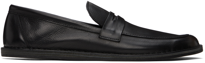 Black Cary Leather Loafers
