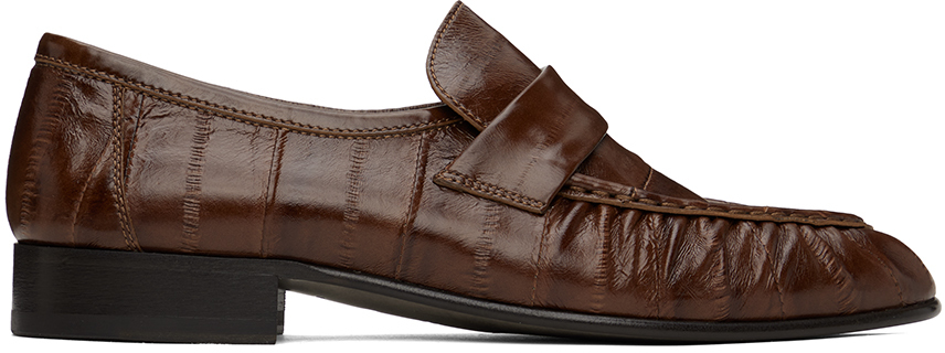 The Row: Brown Soft Loafers | SSENSE