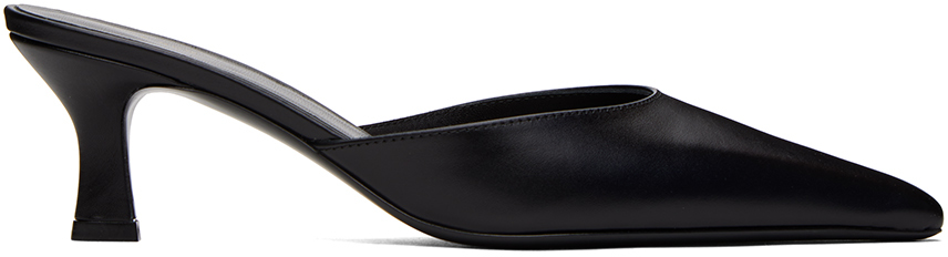 The Row Brown Cybil Heels In Black