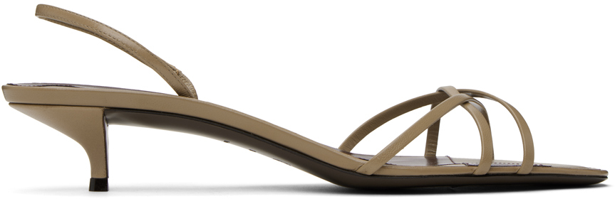 The Row Taupe Harlow 35 Heeled Sandals In Hemp