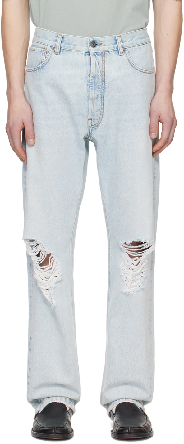 The Row: Blue Burted Jeans | SSENSE