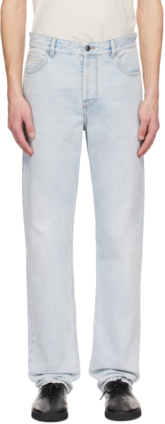 The Row Blue Carlisle Jeans In Bhd Bleached