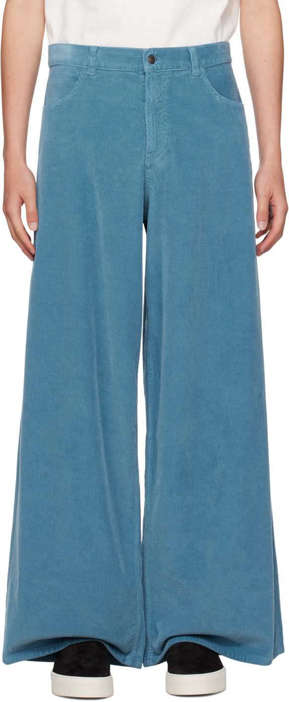 Shop The Row Blue Chani Trousers In Sgp Sugar Paper