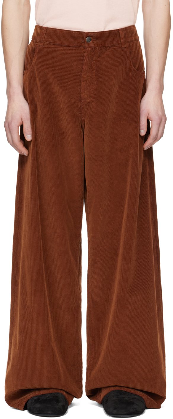 Shop The Row Brown Chani Trousers In Bto Burnt Orange
