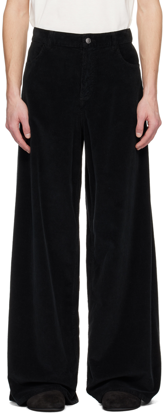 The Row Black Chani Trousers In Blk Black