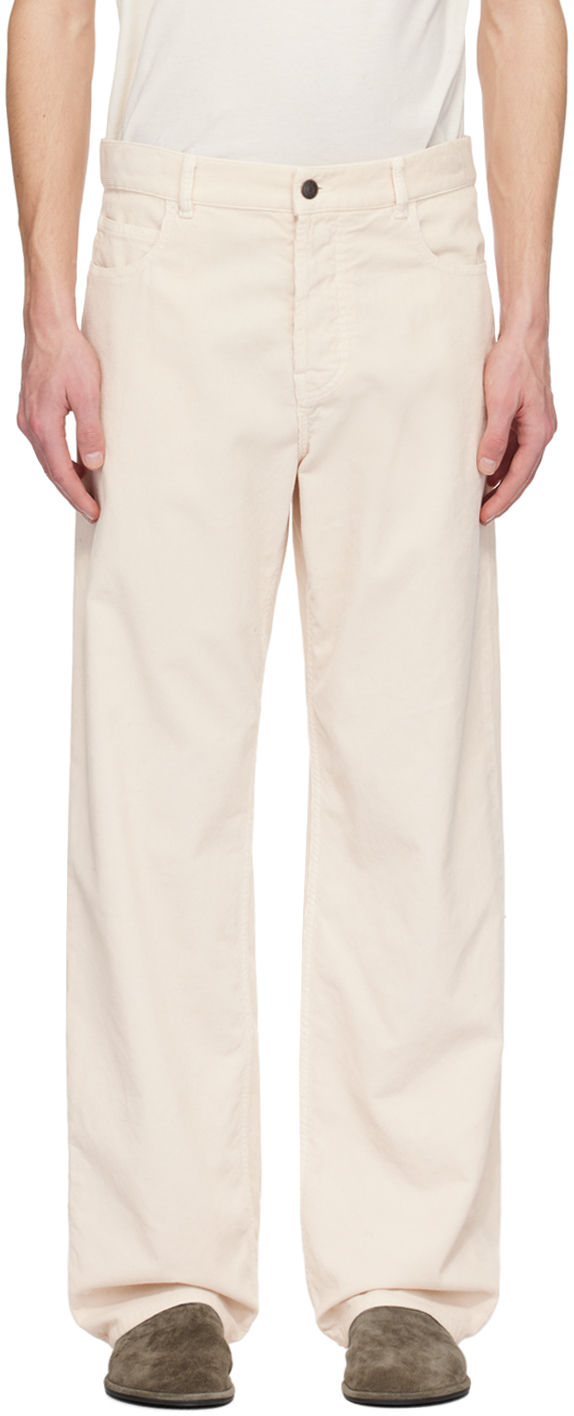 Shop The Row Off-white Ross Trousers In Owh Off White