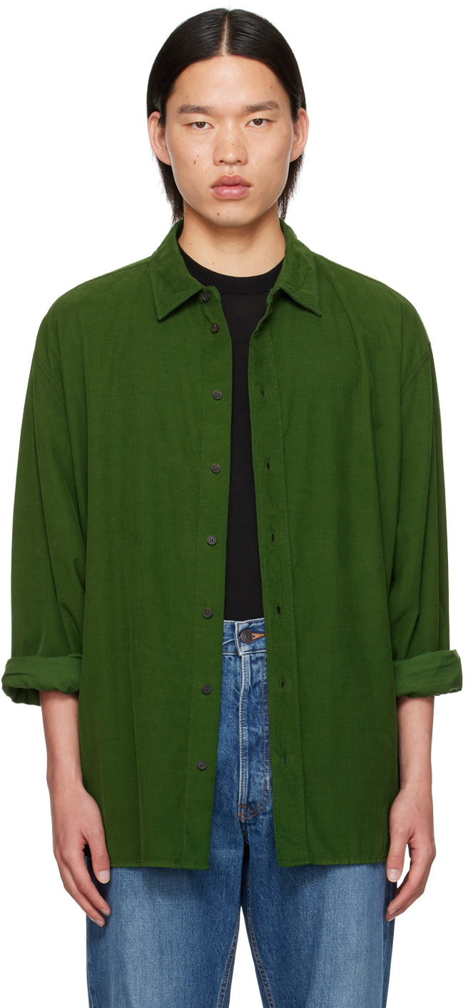 The Row Penn Shirt In Pine Green