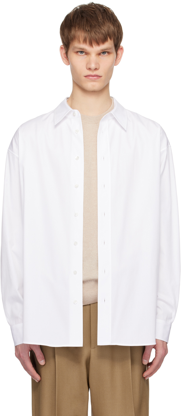 The Row White Penn Shirt In Wht White