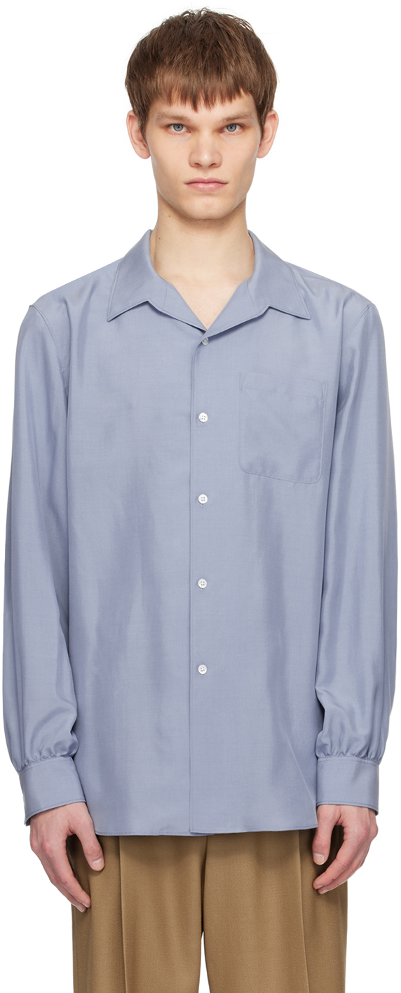 The Row: Blue Kiton Shirt | SSENSE