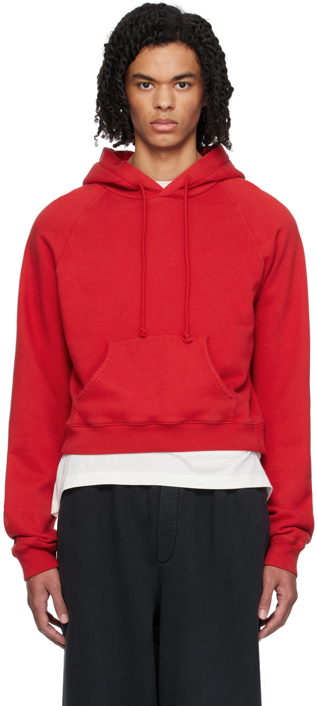 The Row Red Frances Hoodie In Red Red