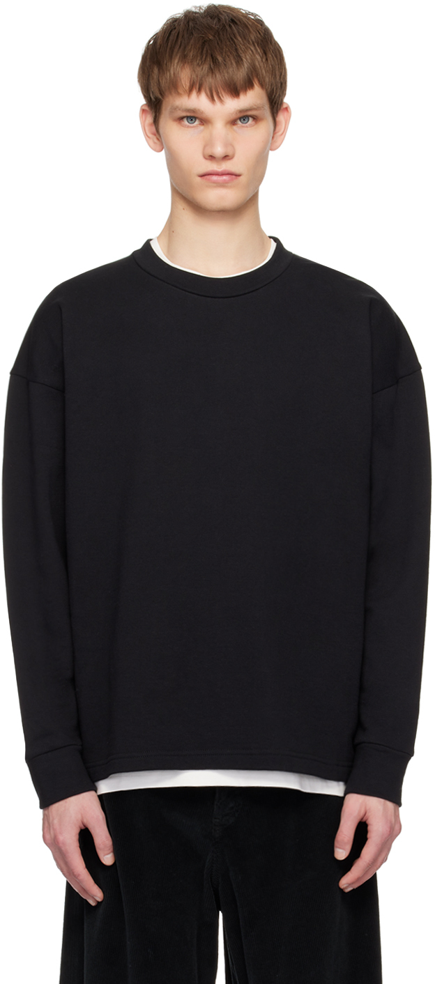 The Row Black Ezan Sweatshirt In Blk Black