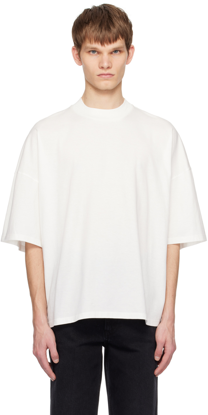 The Row White Dustin T-shirt In Wht White