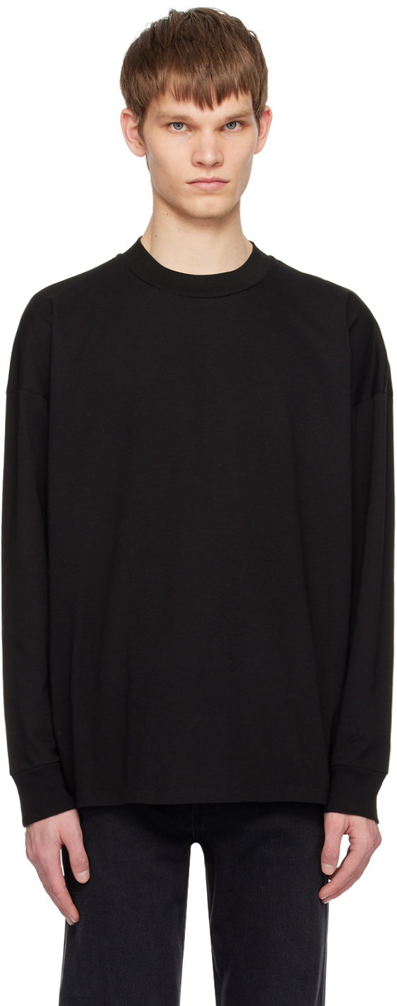 The Row Dolino Cotton Long Sleeve T-shirt In Black