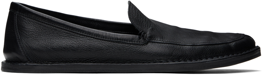 Shop The Row Black Cary V1 Loafers In Blk Black