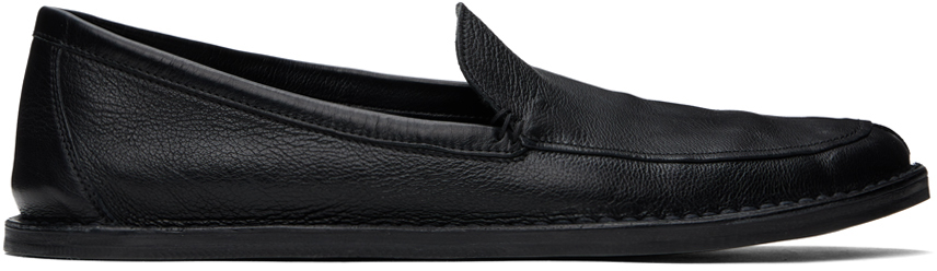 【関税込み】The Row ブラック Cary V1 ローファー The Row: Black Cary V1 Loafers | SSENSE