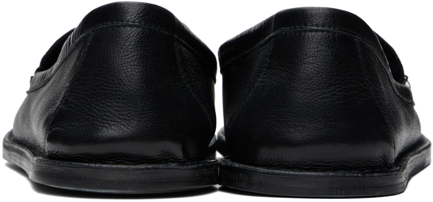 The Row Black Cary V1 Loafers In Blk Black
