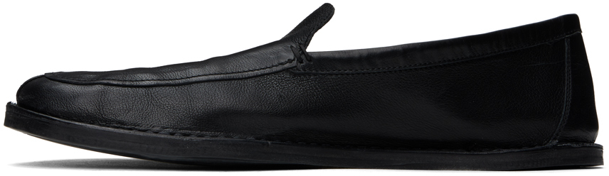 The Row Black Cary V1 Loafers In Blk Black