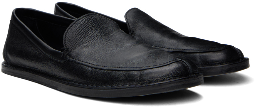 The Row Black Cary V1 Loafers In Blk Black