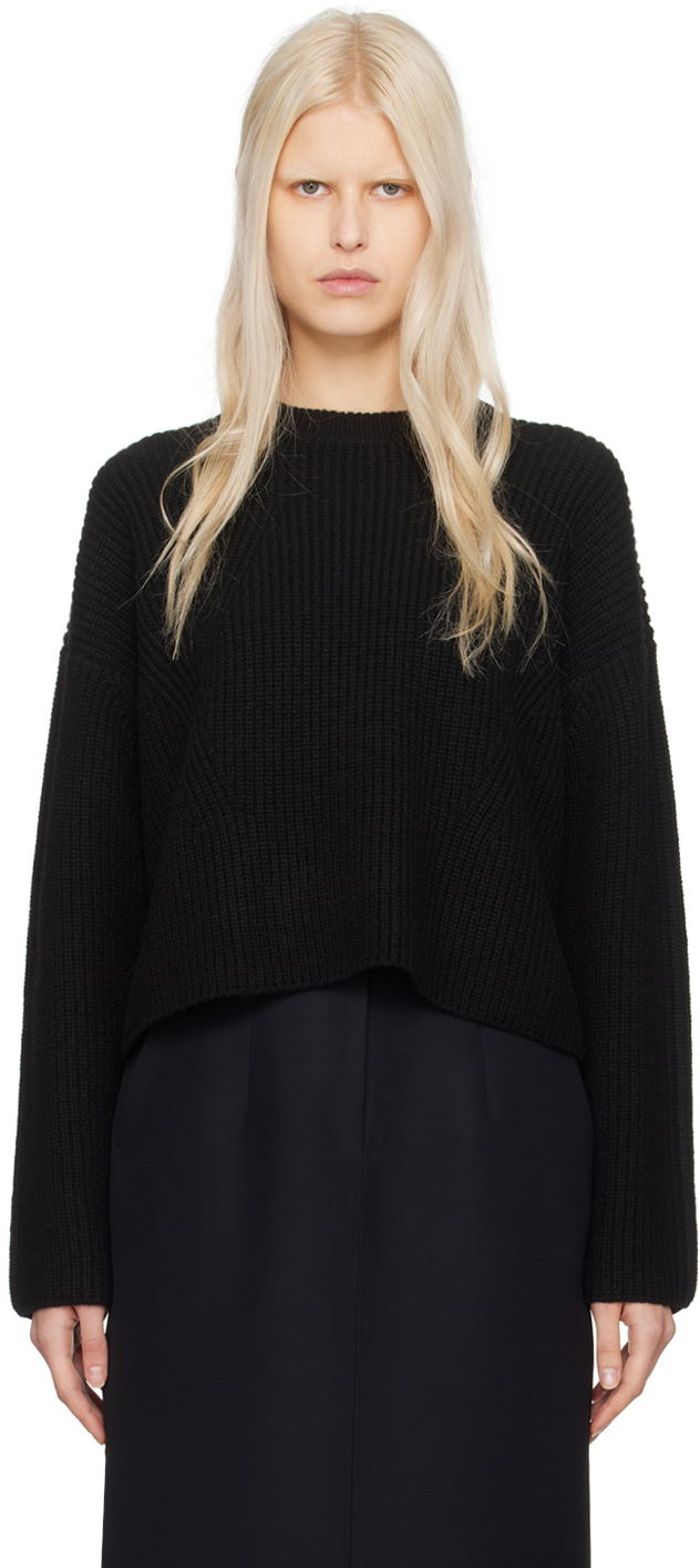 Co Black Cropped Sweater In 001 Black