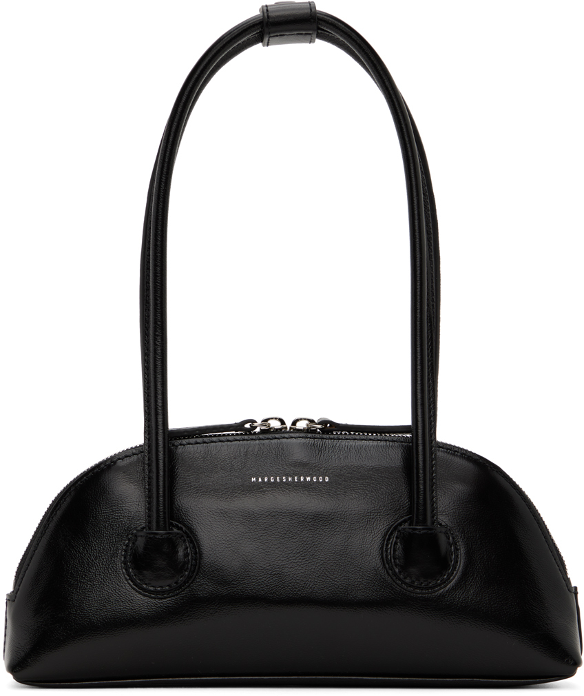 Marge Sherwood Black Bessette Shoulder Bag In Black Glossy Plain
