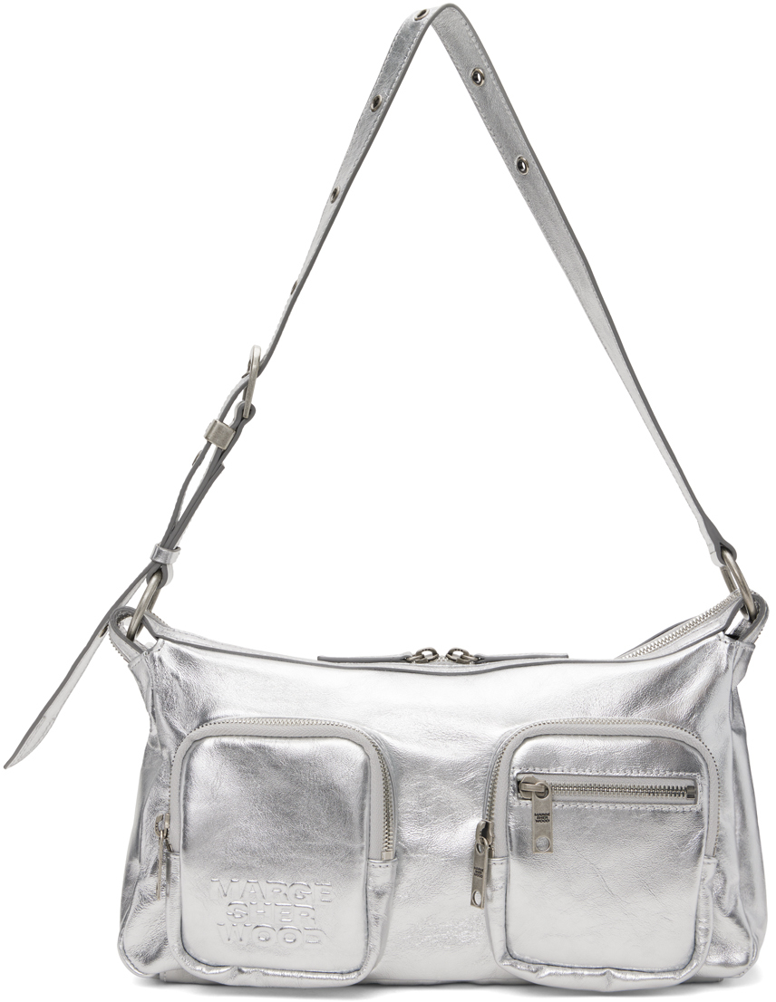 Silver Outpocket Bag by Marge Sherwood on Sale