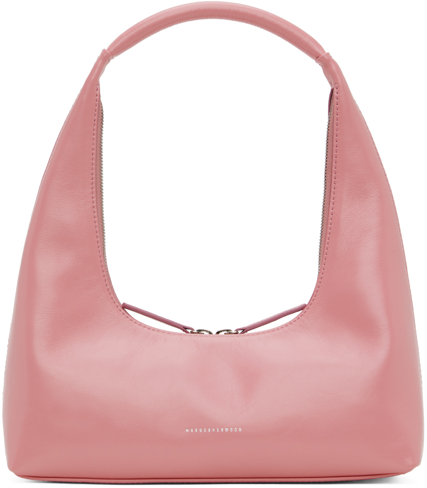 Marge Sherwood Pink Leather Shoulder Bag In Candy Pink Glossy