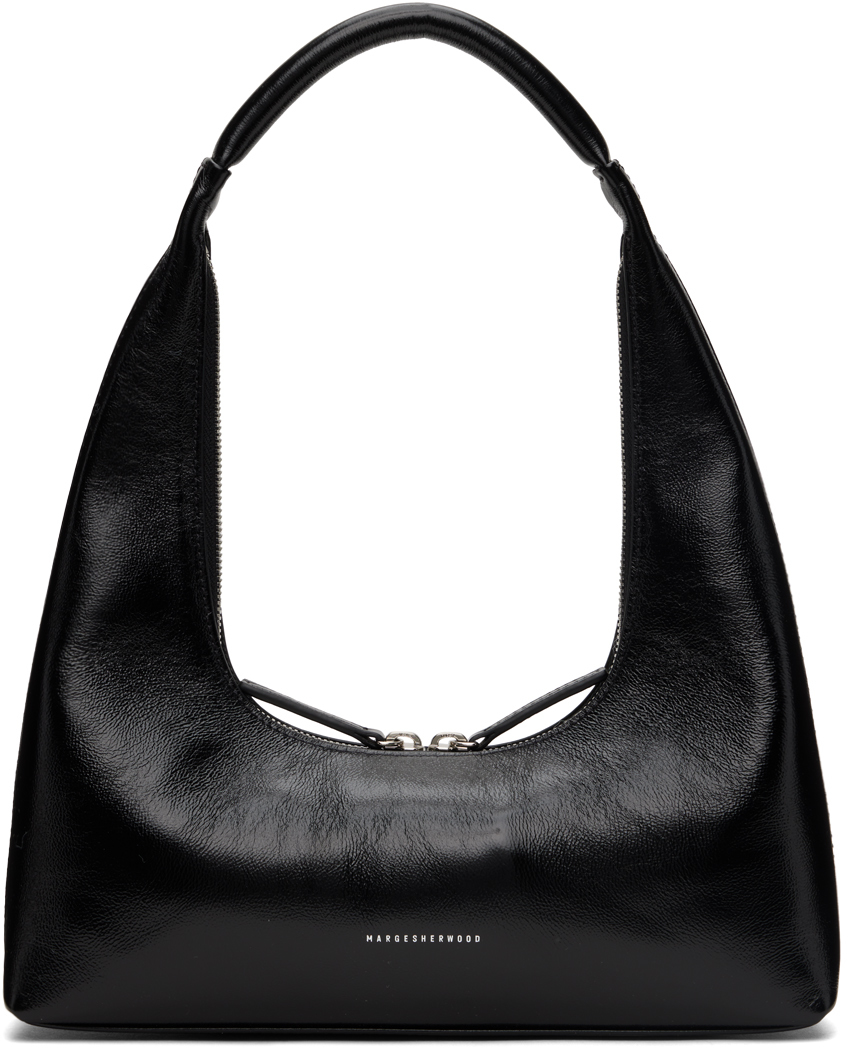 Marge Sherwood Black Leather Shoulder Bag