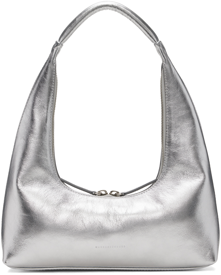 Silver Zipped Bag by Marge Sherwood on Sale